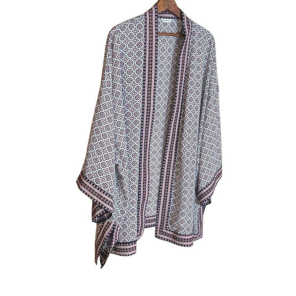 Max Studio Geometric Print Open Front Lightweight… - image 3